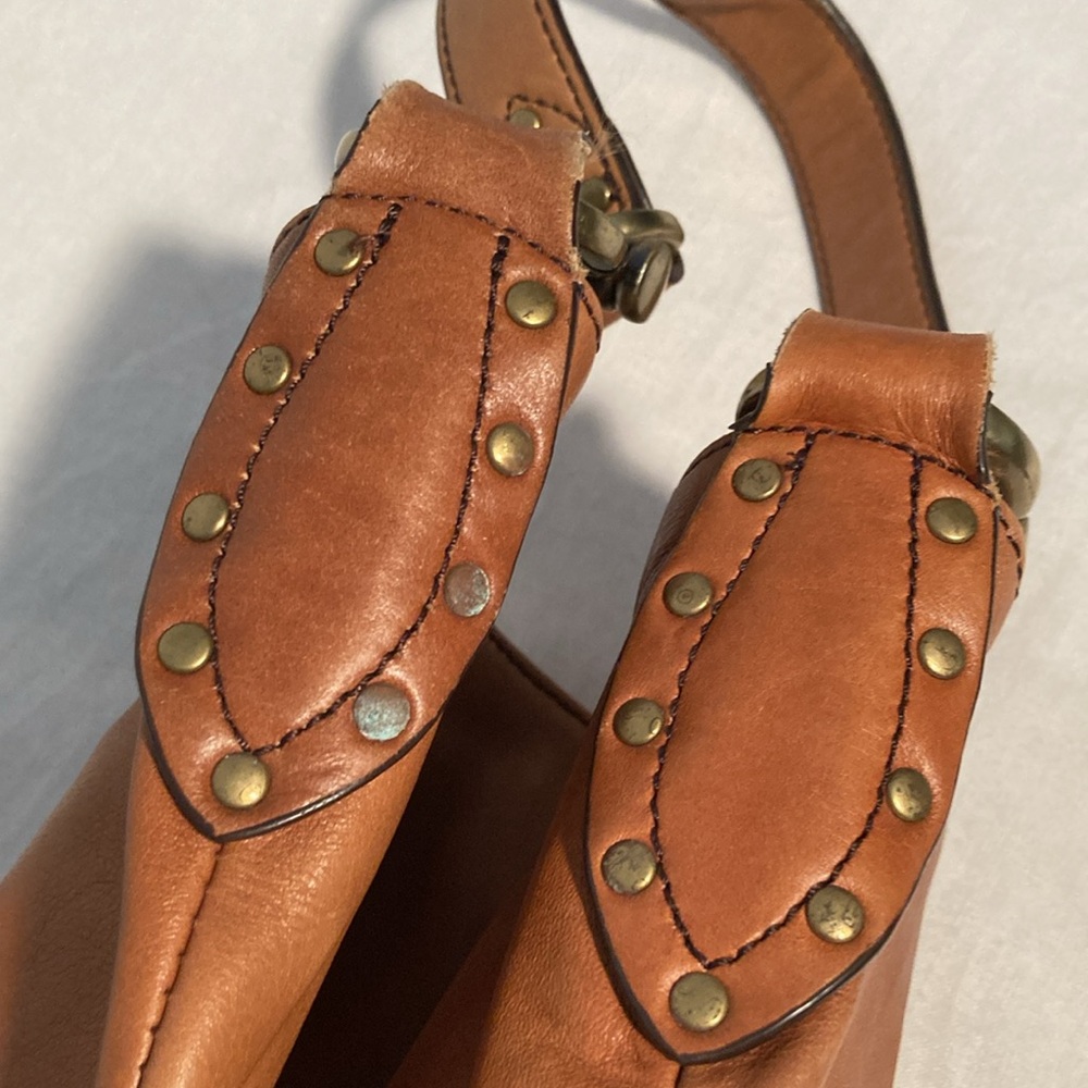 Lucé leather shoulder/hobo handbag caramel brown - Picture 14 of 16